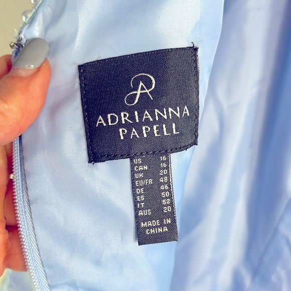 Brand NWT Adrianna Papell Pearl Trimmed Jacquard Dress Size 16 - Picture 10 of 12